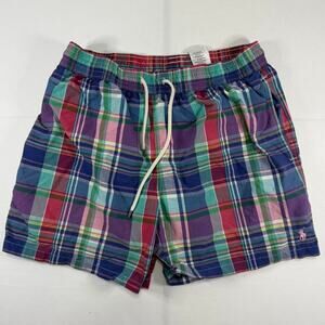 Ralph Lauren Plaid Swim Trunks Size XL